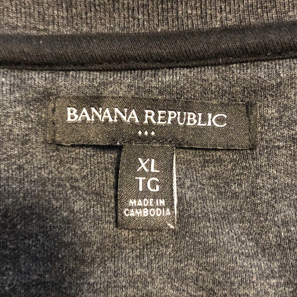 Banana Republic Vest Fall Winter Zip Black Grey XL - Picture 4 of 4